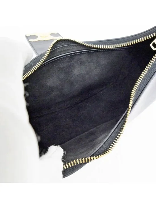 Celine Ava Medium Triomphe Shoulder Bag Black Gold Hardware - Picture 5 of 10